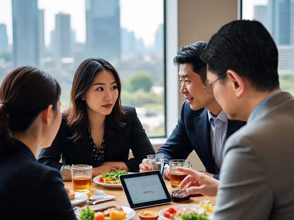 finexis Investment and Financial Advisory Representatives meeting Clients over a healthy Lunch