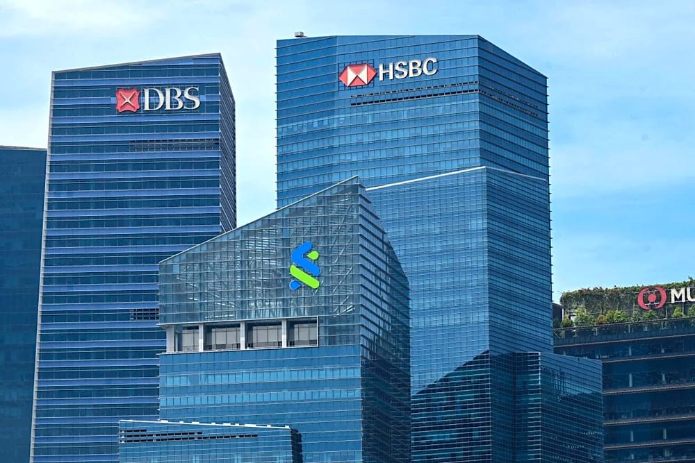 DBS, HSBC, Standard Chartered Buildings in Singapore
