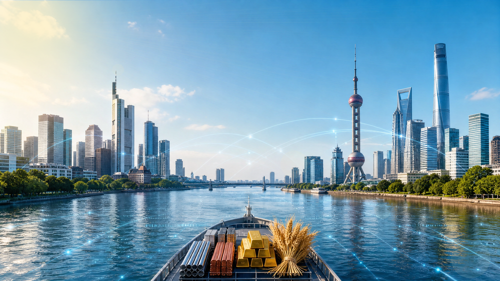 Global investment strategic allocation featuring European value stocks, Asian market growth and diversified commodities like gold, energy and agriculture.